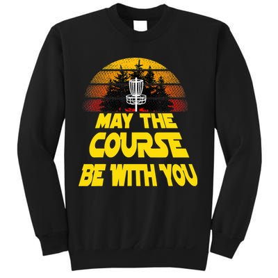 Vintage Retro Disc Golf May The Course Be With You Sweatshirt
