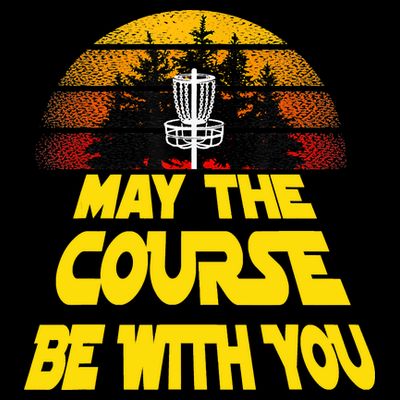 Vintage Retro Disc Golf May The Course Be With You T-Shirt