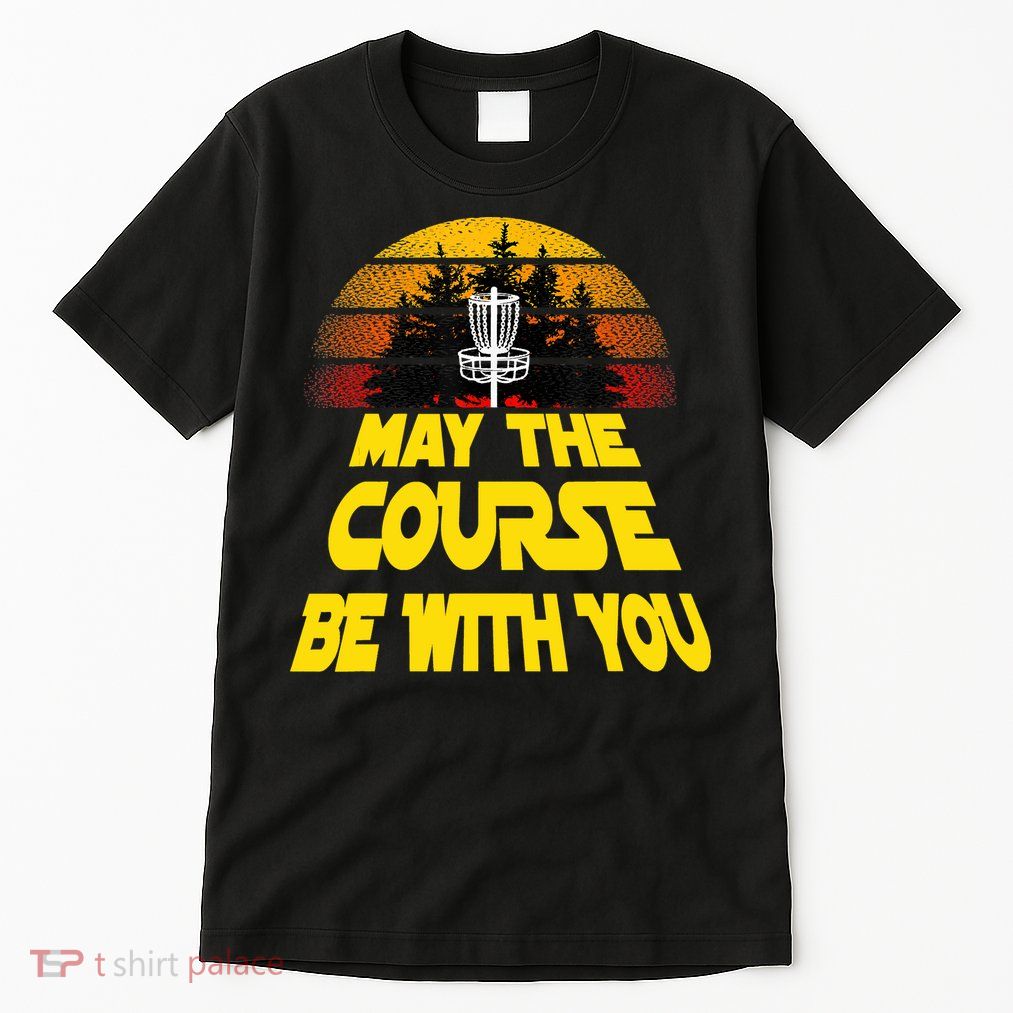 Vintage Retro Disc Golf May The Course Be With You Tall T-Shirt
