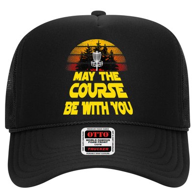 Vintage Retro Disc Golf May The Course Be With You Trucker Hat
