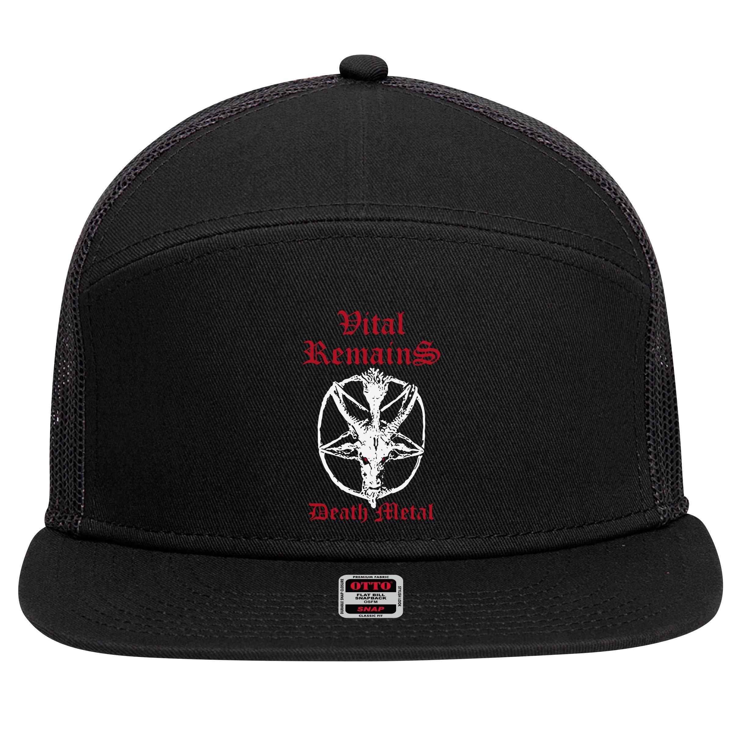 Vital Remains Death Metal 7 Panel Mesh Trucker Snapback Hat