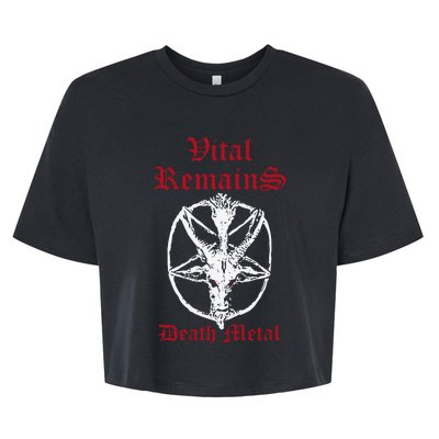 Vital Remains Death Metal Bella+Canvas Jersey Crop Tee