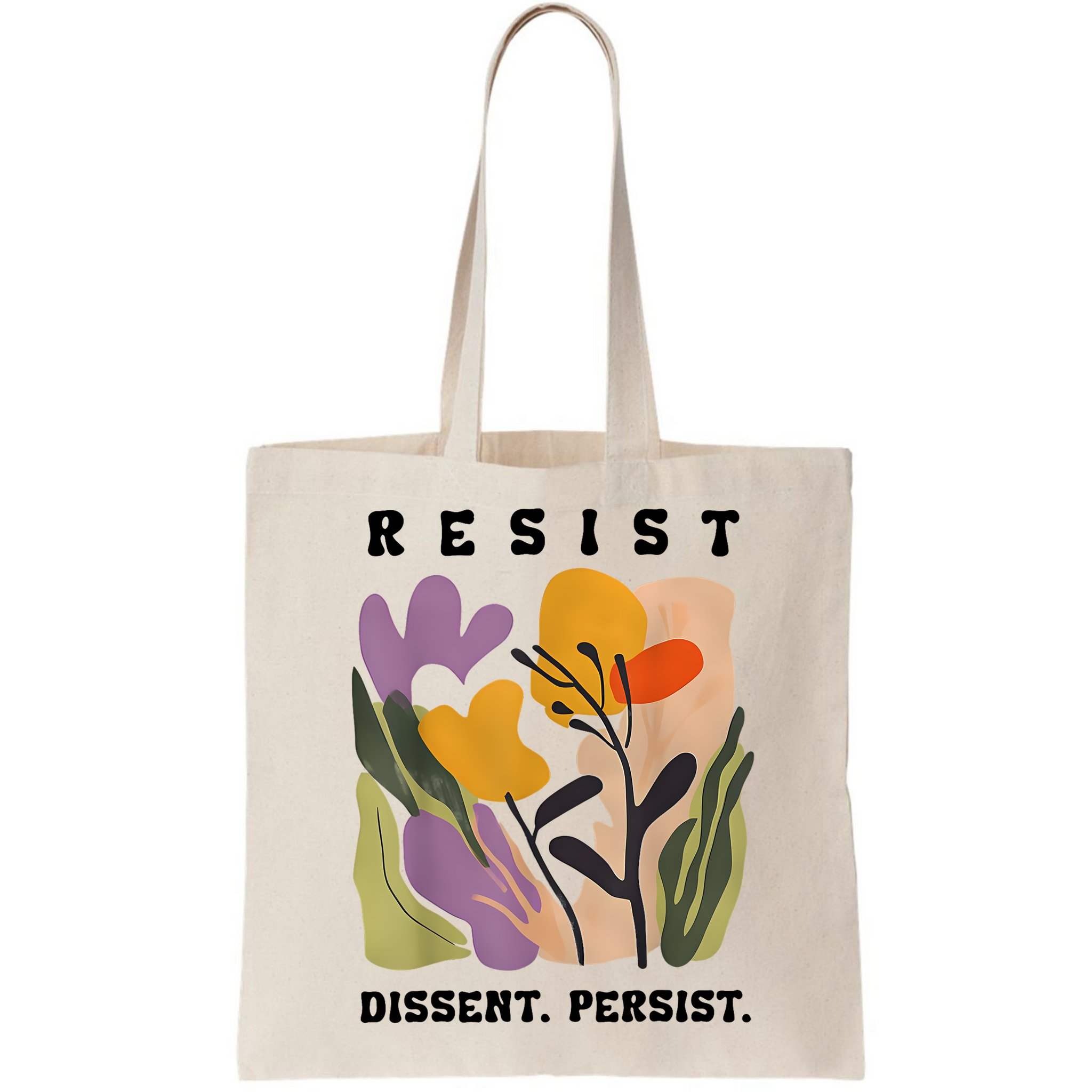 Vintage Resist Dissent Persist Floral Women's Bag