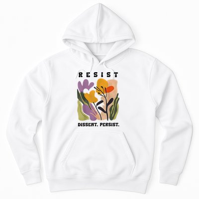 Vintage Resist Dissent Persist Floral Women's Hoodie