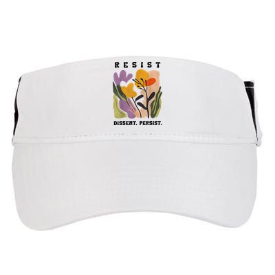 Vintage Resist Dissent Persist Floral Women's Adult Drive Performance Visor