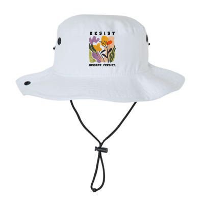 Vintage Resist Dissent Persist Floral Women's Bucket Hat
