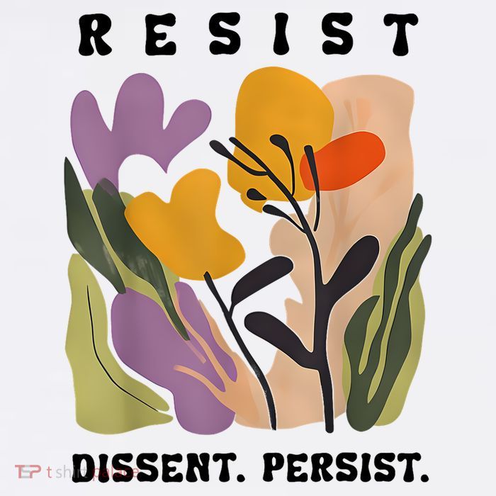 Vintage Resist Dissent Persist Floral Women's Baby Bodysuit