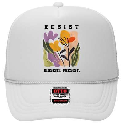 Vintage Resist Dissent Persist Floral Women's Trucker Hat