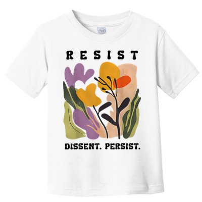 Vintage Resist Dissent Persist Floral Women's Toddler T-Shirt