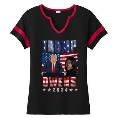 Vote Republican Donald Trump Candace Owens 2024 Election Ladies Halftime Notch Neck Tee