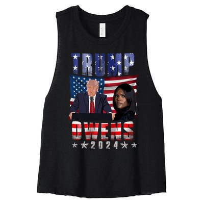 Vote Republican Donald Trump Candace Owens 2024 Election Women's Racerback Cropped Tank