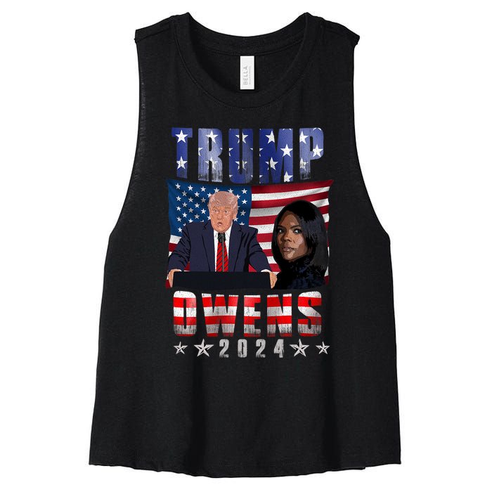 Vote Republican Donald Trump Candace Owens 2024 Election Women's Racerback Cropped Tank