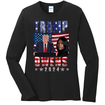 Vote Republican Donald Trump Candace Owens 2024 Election Ladies Long Sleeve Shirt