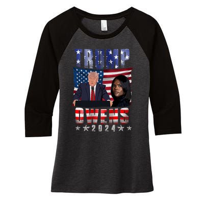 Vote Republican Donald Trump Candace Owens 2024 Election Women's Tri-Blend 3/4-Sleeve Raglan Shirt