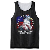 Vintage Retro Dont Try That In My Town Americana Eagle USA Mesh Reversible Basketball Jersey Tank