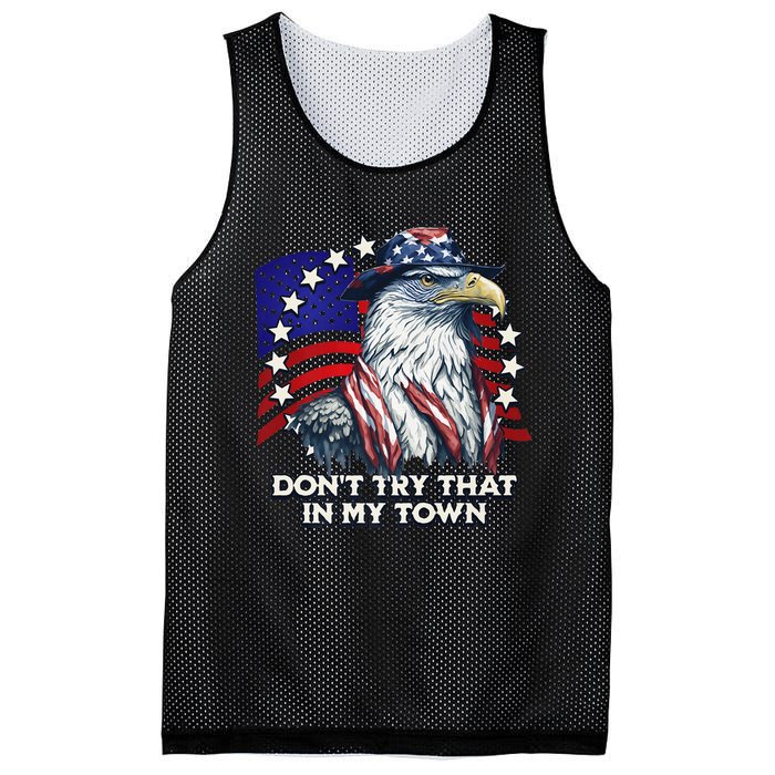 Vintage Retro Dont Try That In My Town Americana Eagle USA Mesh Reversible Basketball Jersey Tank