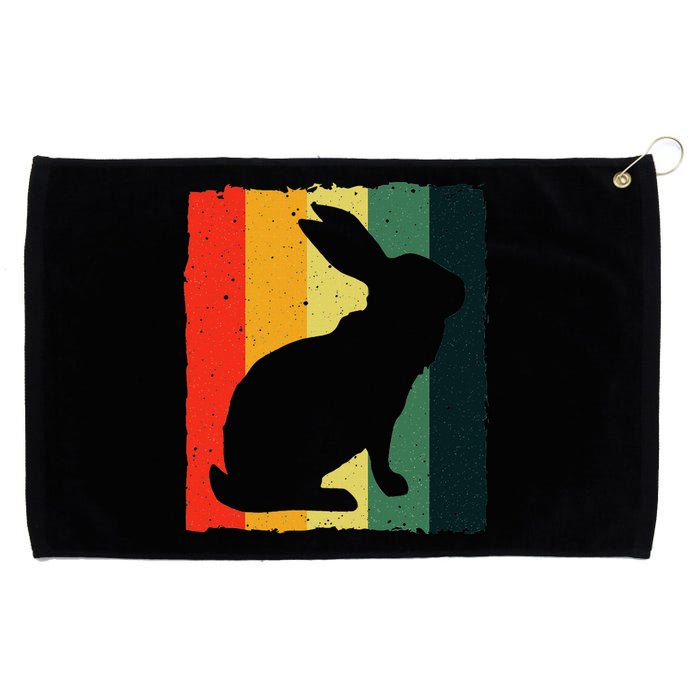 Vintage Rabbit Design Bunny Lover Grommeted Golf Towel