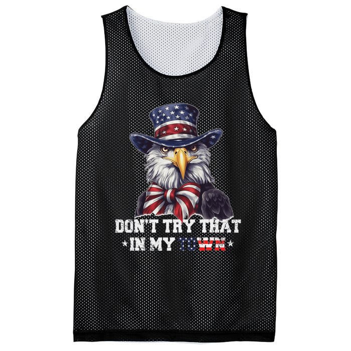 Vintage Retro DonT Try That In My Town Americana Eagle Usa Mesh Reversible Basketball Jersey Tank