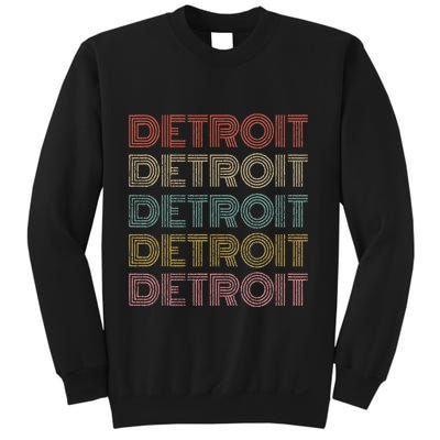 Vintage Retro Detroit Michigan 70s 80s Style Sweatshirt