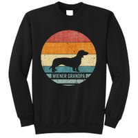 Vintage Retro Dachshund Grandpa Wiener Silhouette Puppy Love Sweatshirt