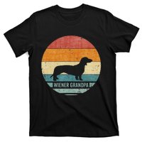 Vintage Retro Dachshund Grandpa Wiener Silhouette Puppy Love T-Shirt