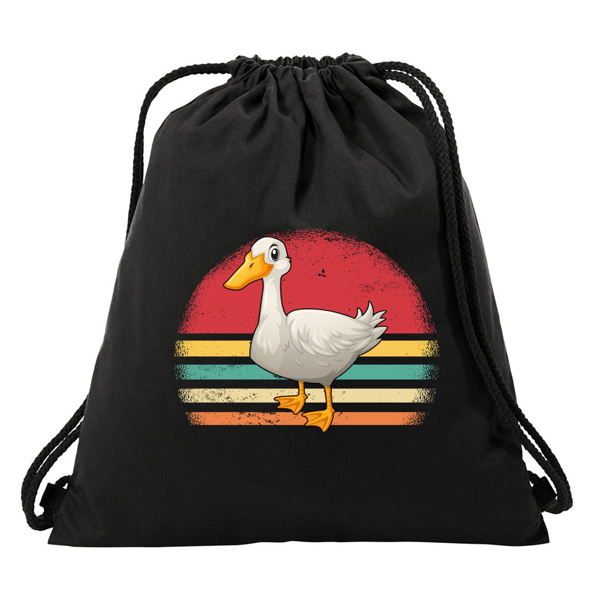 Vintage Retro Duck Gift Drawstring Bag
