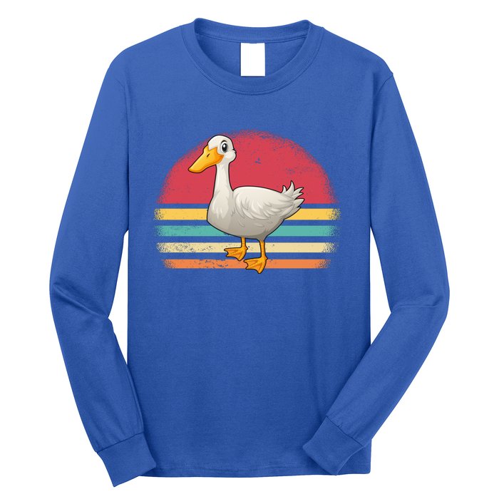 Vintage Retro Duck Gift Long Sleeve Shirt