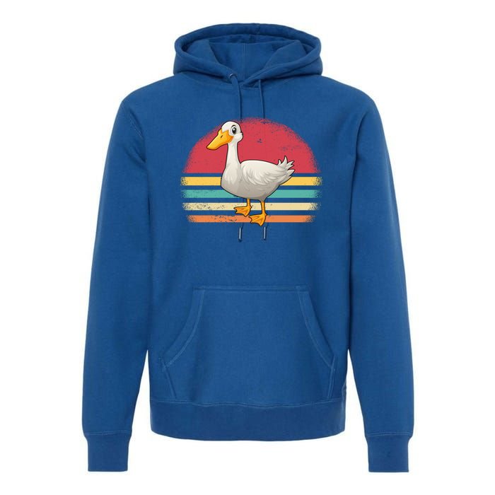 Vintage Retro Duck Gift Premium Hoodie