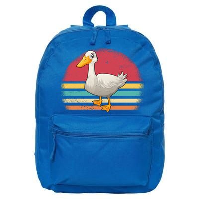 Vintage Retro Duck Gift 16 in Basic Backpack