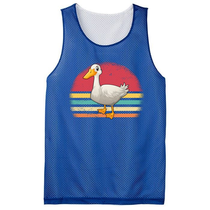 Vintage Retro Duck Gift Mesh Reversible Basketball Jersey Tank