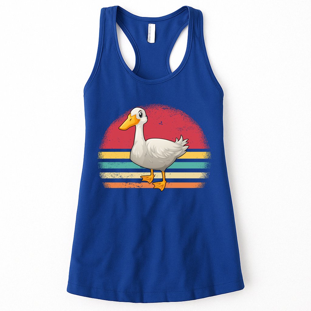 Vintage Retro Duck Gift Womens Tank Top