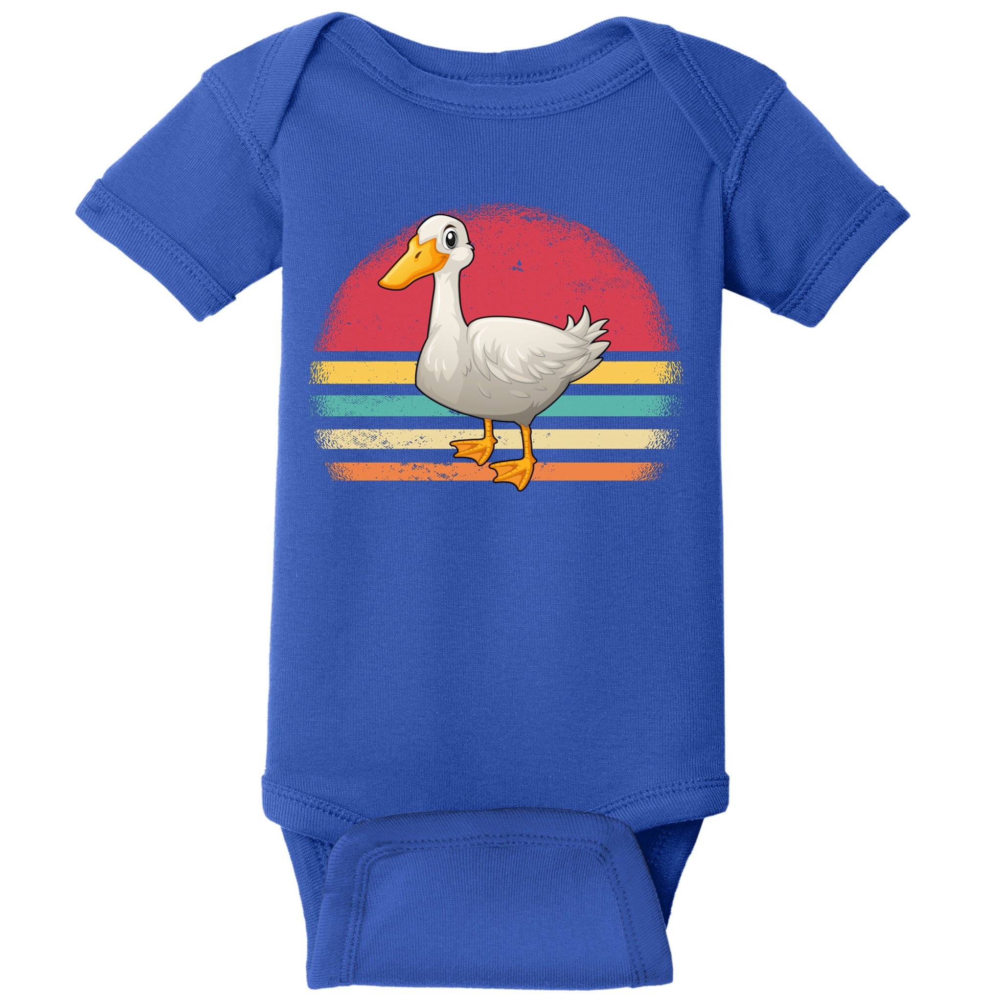 Vintage Retro Duck Gift Baby Bodysuit