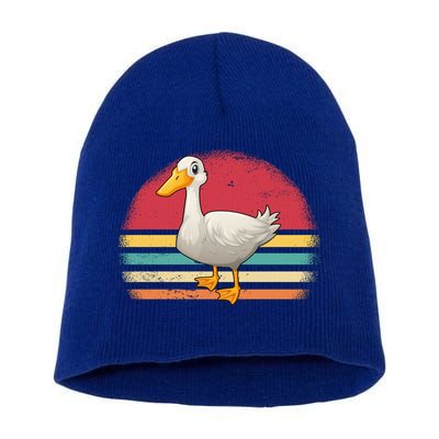 Vintage Retro Duck Gift Short Acrylic Beanie