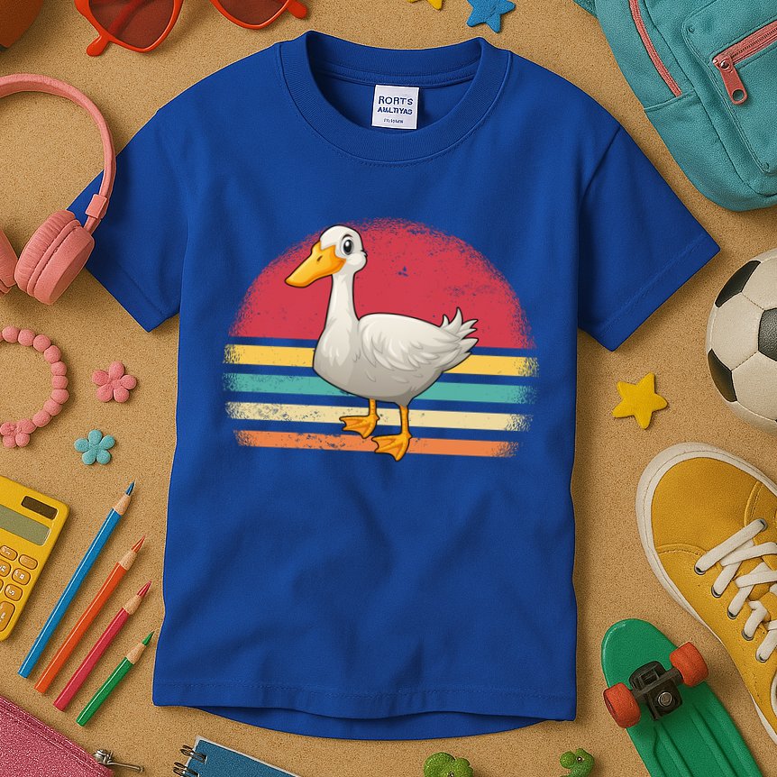 Vintage Retro Duck Gift Kids T-Shirt