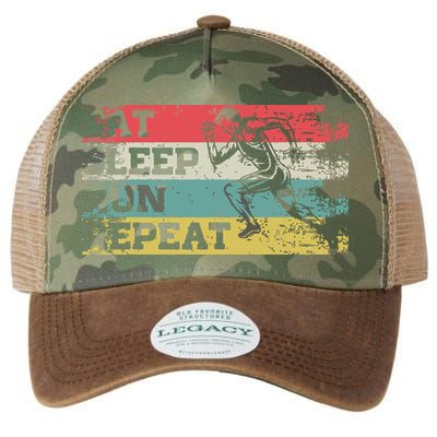 Vintage Retro Eat Sleep Run Repeat Funny Running Runner Gift Legacy Tie Dye Trucker Hat