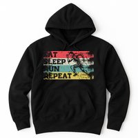 Vintage Retro Eat Sleep Run Repeat Funny Running Runner Gift Hoodie