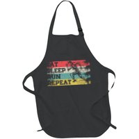Vintage Retro Eat Sleep Run Repeat Funny Running Runner Gift Apron
