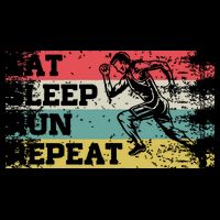 Vintage Retro Eat Sleep Run Repeat Funny Running Runner Gift T-Shirt