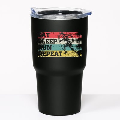 Vintage Retro Eat Sleep Run Repeat Funny Running Runner Gift Tumbler