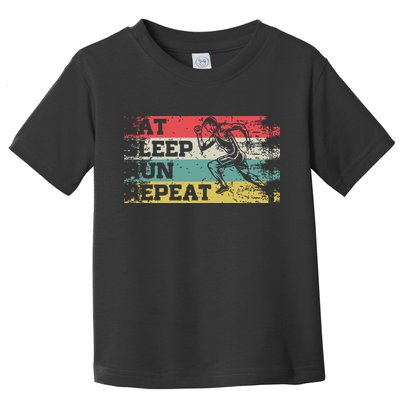Vintage Retro Eat Sleep Run Repeat Funny Running Runner Gift Toddler T-Shirt