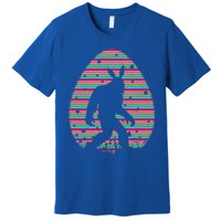 Vintage Retro Easter Egg Lover Funny Bigfoot Easter Sunday Cute Gift Premium T-Shirt