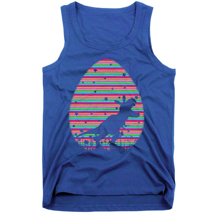 Vintage Retro Easter Egg Lover Tgiftrex Dinosaur Easter Sunday Gift Tank Top