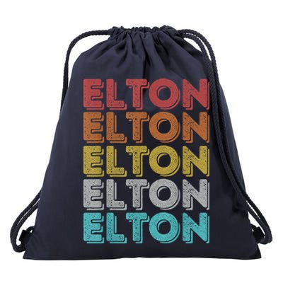 Vintage Retro Elton Drawstring Bag