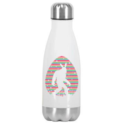 Vintage Retro Easter Egg Lover Funny Bigfoot Easter Sunday Gift Stainless Steel Insulated Water Bottle