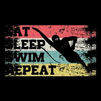 Vintage Retro Eat Sleep Swim Repeat Funny Swimmer Cool Hoodie
