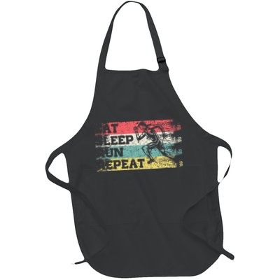 Vintage Retro Eat Sleep Run Repeat Funny Running Runner Gift Apron