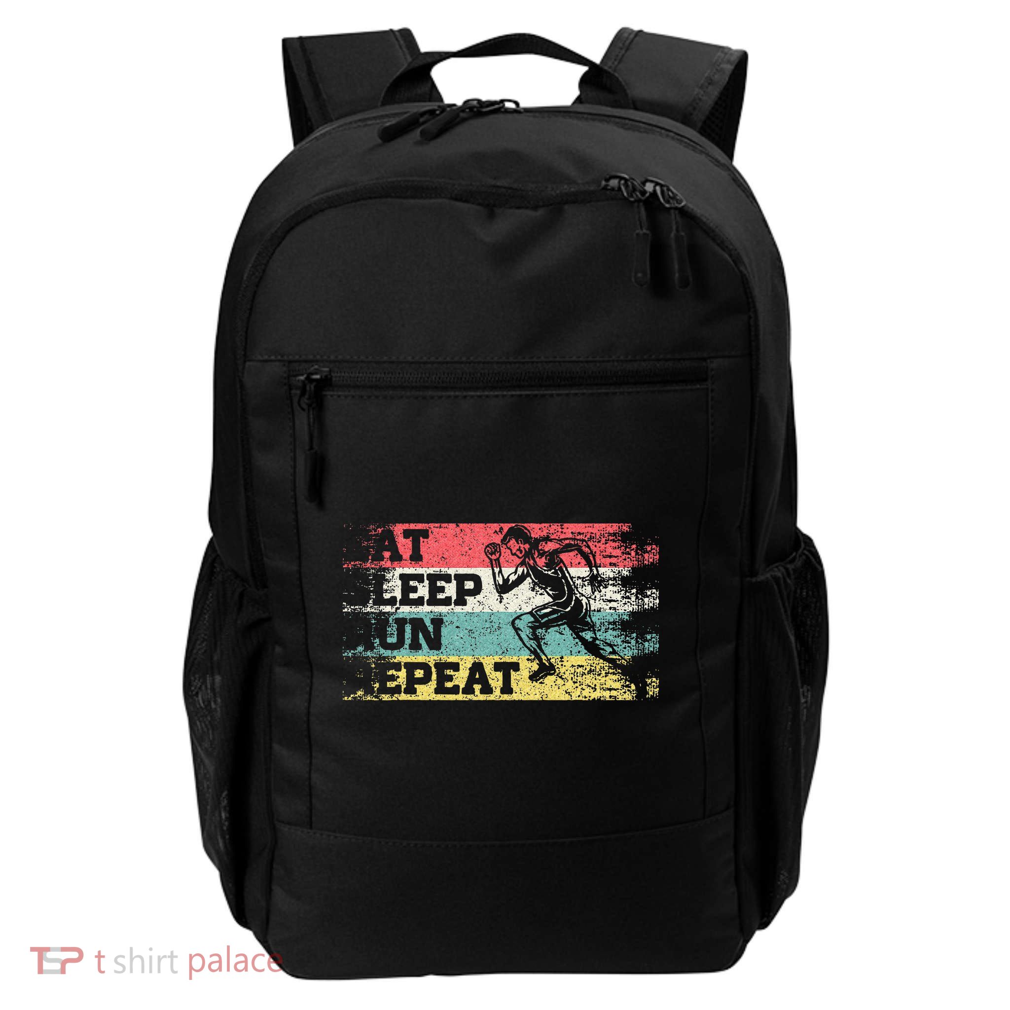 Vintage Retro Eat Sleep Run Repeat Funny Running Runner Gift Backpack