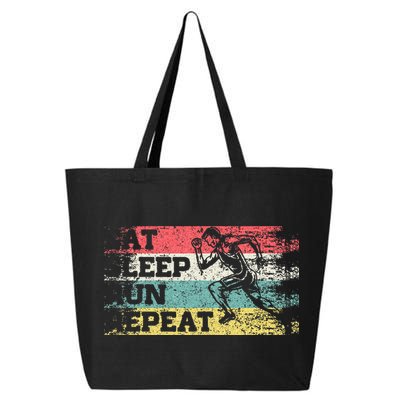 Vintage Retro Eat Sleep Run Repeat Funny Running Runner Gift 25L Jumbo Tote