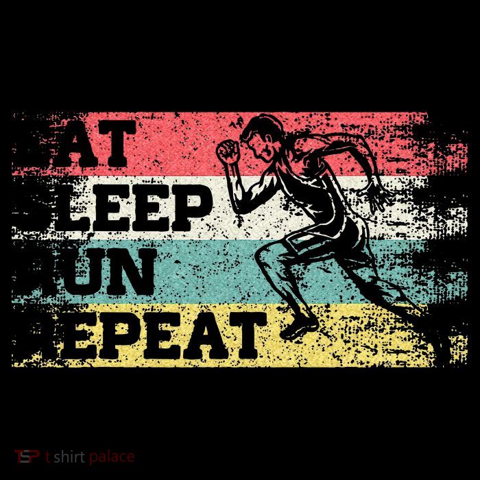 Vintage Retro Eat Sleep Run Repeat Funny Running Runner Gift Toddler T-Shirt