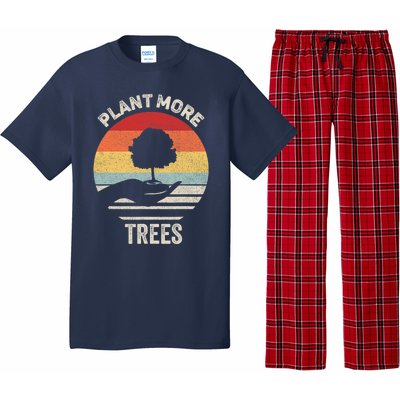 Vintage Retro Earth Day Plant More Trees Shirt Environment Pajama Set